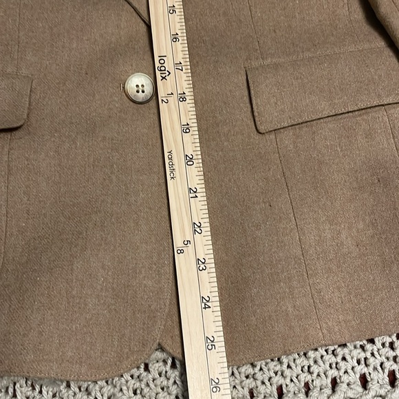 Vintage Evan Picone 100% Wool Blazer 1980s ILGWU Union Made camel tan women’s 8 - Picture 10 of 13